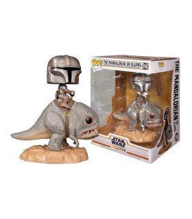 THE MANDALORIAN - FIGURINE POP N° 358 - MANDALORIAN  ON BLURRG