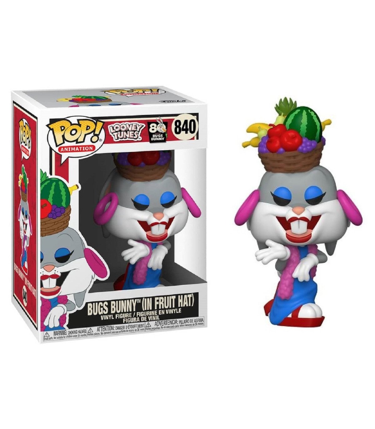 LOONEY TUNES - FIGURINE POP N° 840 - BUGS BUNNY CHAPEAU DE FRUITS