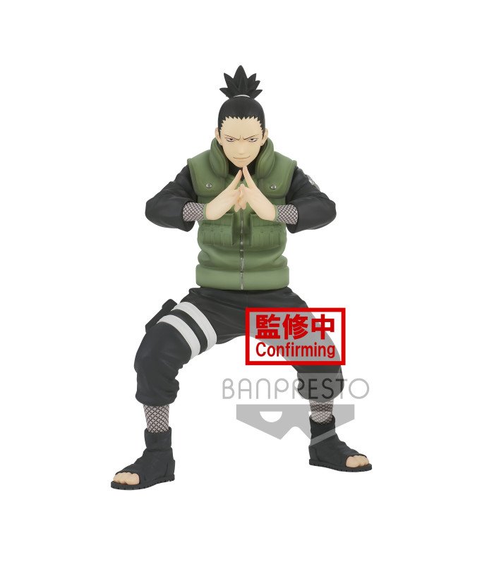 Figurine 17 cm de Shikamaru Nara (Naruto Shippuden) – gamme Banpresto Vibration Stars.