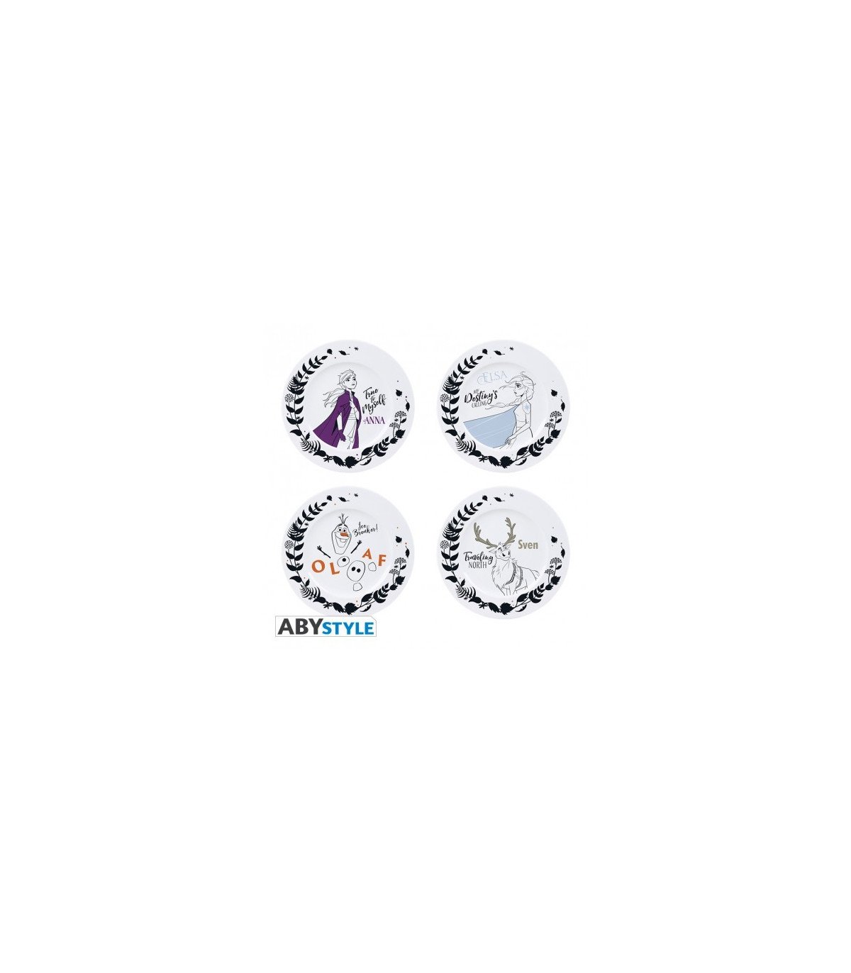 Set de 4 assiettes La Reine des Neiges 2 - Festin Arctique.