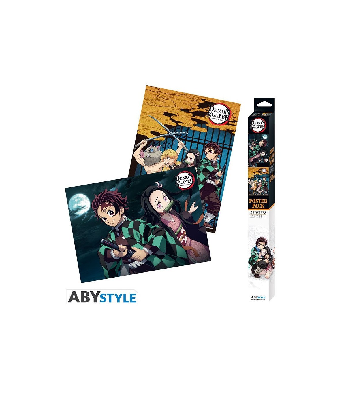 DEMON SLAYER - Groupe & Duo - SET 2 CHIBI POSTERS 52X35