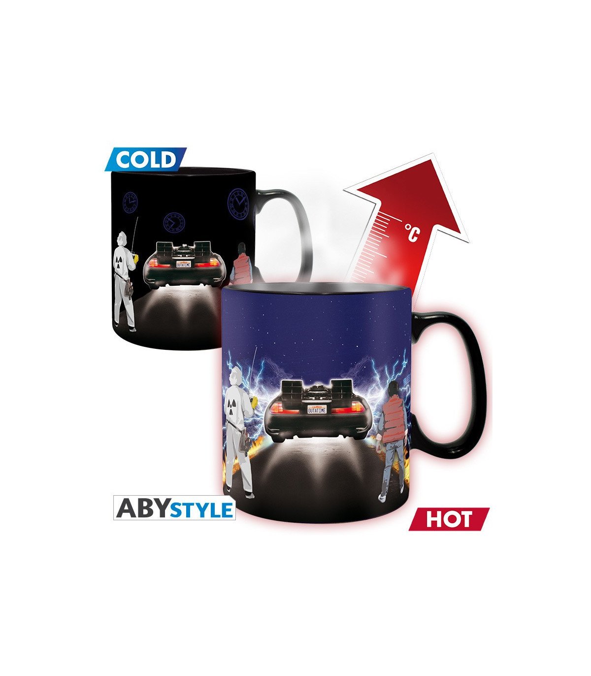 RETOUR VERS LE FUTUR - Time Machine  - Mug Heat Change 460 ML
