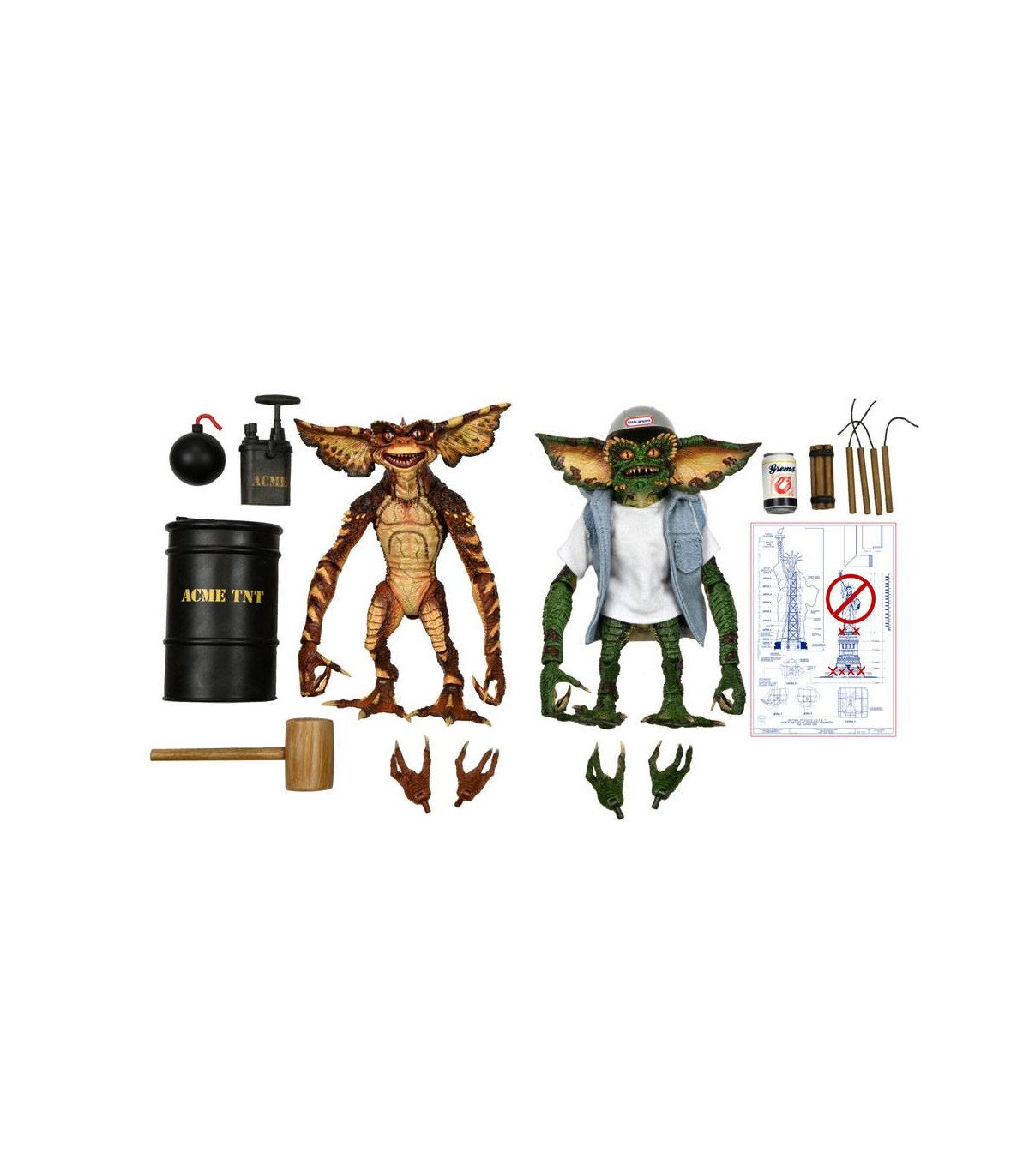 GREMLINS 2 - PACK 2 FIGURINES Ultimate Demolition Gremlins 15 CM