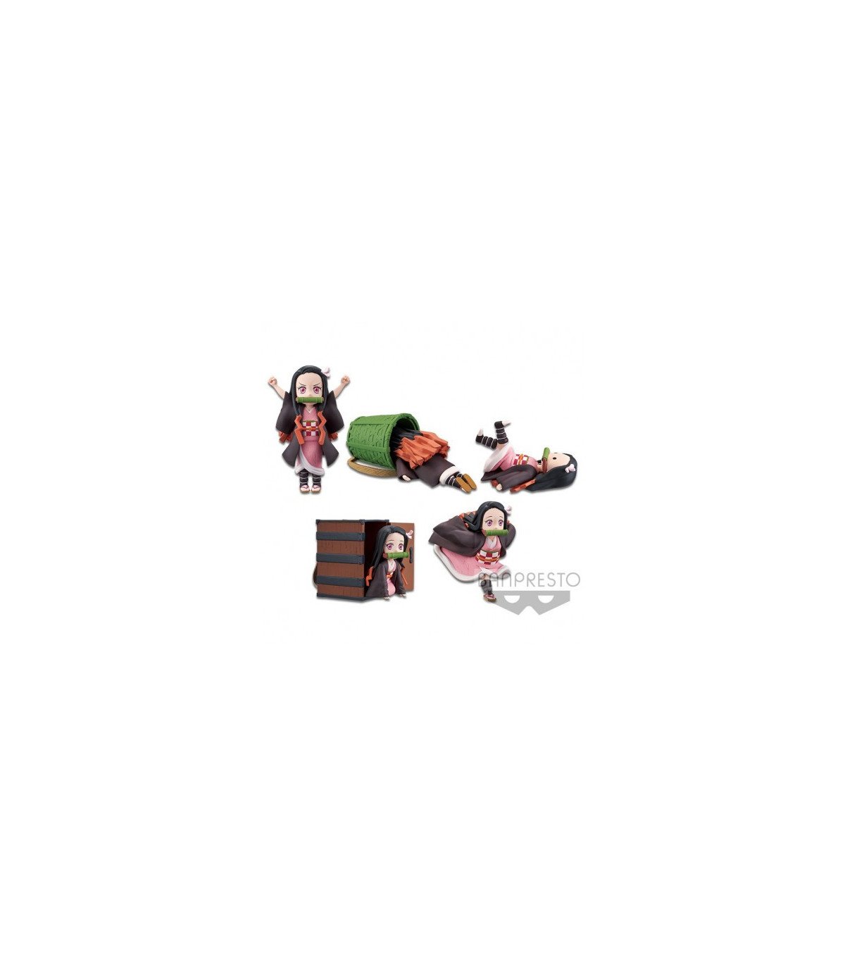 Figurine Nezuko Kamado – Demon Slayer – WCF – 5 cm – 1 modèle aléatoire – Produit officiel Banpresto
